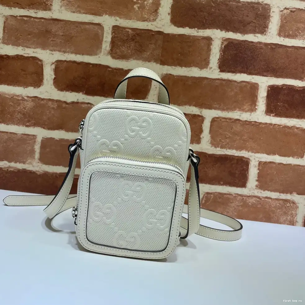 First bag ru GUCCI GG mini bag embossed 0508